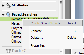 Create Saved Search