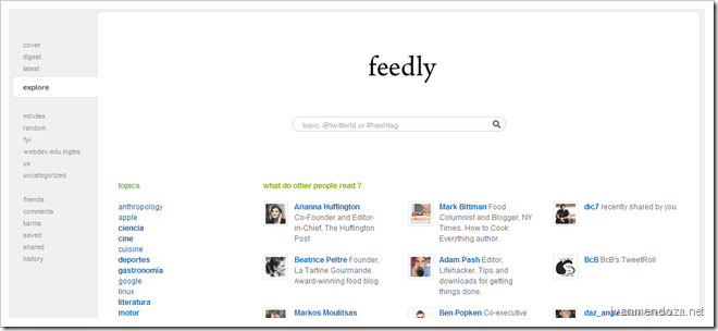 Feedly - Explore